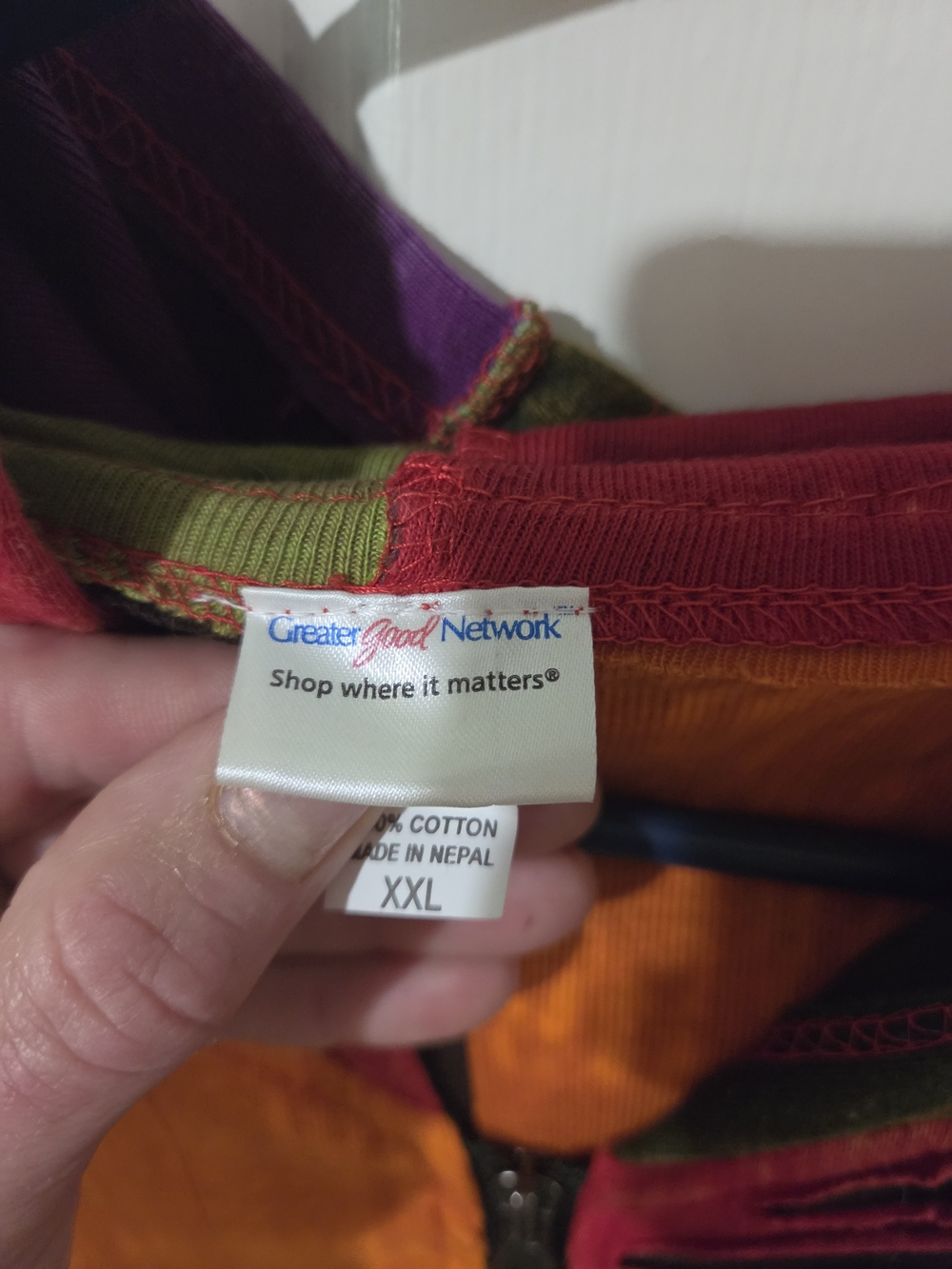 Bohemian Multi-Color Patchwork Hooded Jacket - Picture 3 of 3